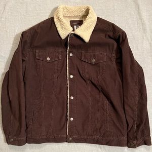 GAP - Type 3 Sherpa Trucker Jacket in Brown Corduroy - XL
